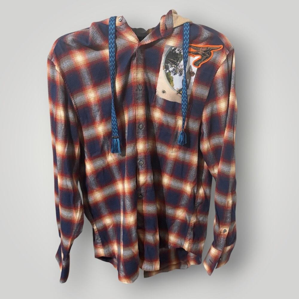 Lanvin FW21 Plaid Hooded Flannel Skater Patch Curb Laces Mens Size 39 M